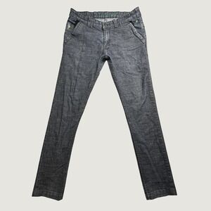 Stormy Guys Jeans Mens S Gray Basic Collection Slim Low Rise Y2K Denim Pants